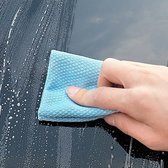 2 Stuks - Microvezeldoekjes - Droogdoek - Spiegeldoeken – Autodroog - Absorberende Visschubben - Reinigingsdoekjes- Auto schoonmaak producten - Roze - Blauw