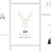 12 cartes de Noël / Nouvel An à la mode - y compris enveloppe - jeu de cartes - cartes avec texte - Cartes de Noël de Luxe