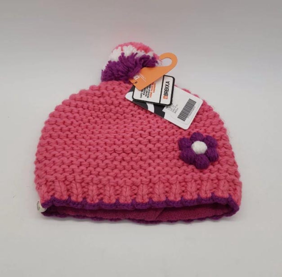 Brekka Daisy Pon - Kindermuts - Handmade - Fuxia - Size 52