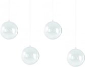 10x stuks transparante hobby/DIY kerstballen 14 cm - Knutselen - Kerstballen maken hobby materiaal/basis materialen