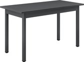 Eettafel - MDF & staal - Donker grijs - Afmeting (LxBxH) 120 x 60 x 75 cm