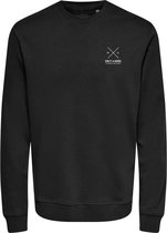 Only & Sons Trui Onssergio Life Logo Crew Neck Sweat 22022727 Black Mannen Maat - L