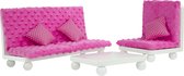 Teamson Kids Loungeset Voor 18" Poppen - Accessoires Voor Poppen - Kinderspeelgoed - Roze/Wit