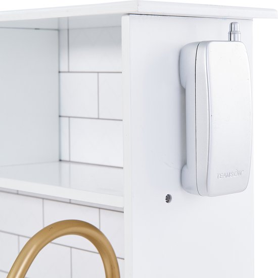 Teamson Kids Modern Houten Speelkeuken Met Accessoires - Kinderspeelgoed - Rollenspel Speelgoed - Wit/Blauw van Teamson Kids — afbeelding 3