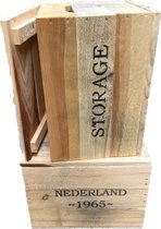 Set Vintage Houten Kisten