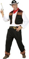 Widmann - Cowboy & Cowgirl Kostuum - Texas Cowboy Zwart Kostuum Man - Bruin - Medium - Carnavalskleding - Verkleedkleding