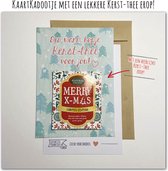 Kaartkadootje -> Kerst-Thee - No:01 (Groen Kerstboompjes-Warm kopje Kerst-thee voor jou) - LeuksteKaartjes.nl by xMar