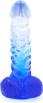 Kiotos Cox Color Gekleurde Dildo 02 - transparant/blauw