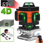 FASGet Laserlijn- Kruislijnlaser - LED-display -4D 16 Lijnen Groene Zelfnivellerende-360° Schakelbaar - Cross-zelfnivellering -  met 1 batterij