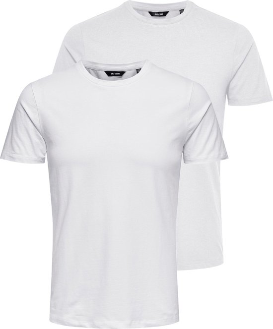 ONLY & SONS ONSBASIC SLIM O-NECK 2-PACK NOOS T-shirt pour hommes - Taille XL
