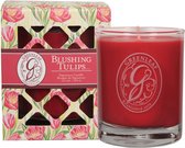 GreenleafGifts Blushing Tulips Box Jar Candle-geurkaars