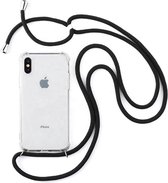 Backcover Shockproof Hoesje Met Koord iPhone XS Transparant - Telefoonhoesje - Smartphonehoesje