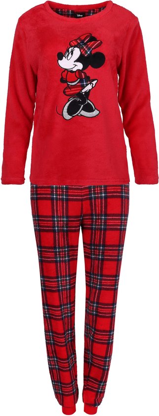 Warme, rode pyjama voor dames Minnie Mouse / bol.com