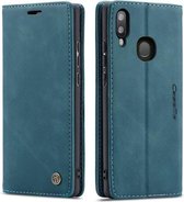 CaseMe Bookcase Pasjeshouder Hoesje Samsung Galaxy A20e Blauw - Telefoonhoesje - Smartphonehoesje - Zonder Screen Protector