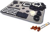 Snackmat-snackkleed-Snuffelmat-Snuffelkleed deluxe 75x50x6cm + Dogtos snackrolletje