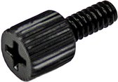 6-32 5/16in Long Black Metal Computer Case Thumbscrew - Pkg of 50