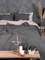 Dreamers Den Dekbedovertrek Linnen Dark Grey 240x200/220cm