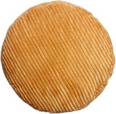 Oneiro’s Luxe sierkussen ROUND Oker - 40 x 40 cm - polyester - wonen - interieur – woonaccessoires - kussens