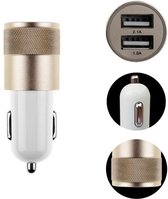 2 Poorts USB Autolader - 2.1A / 1A - Goud