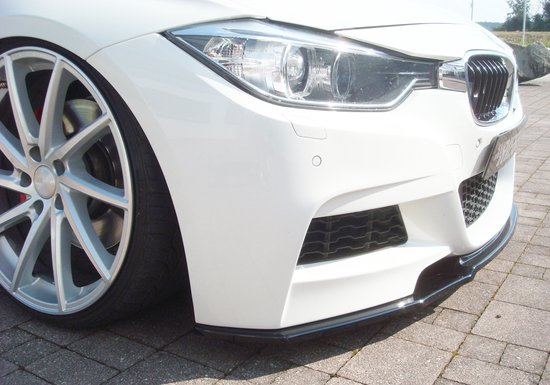 Foto: Rieger bmw f30 f31 3 serie m pack performance front lip high gloss black