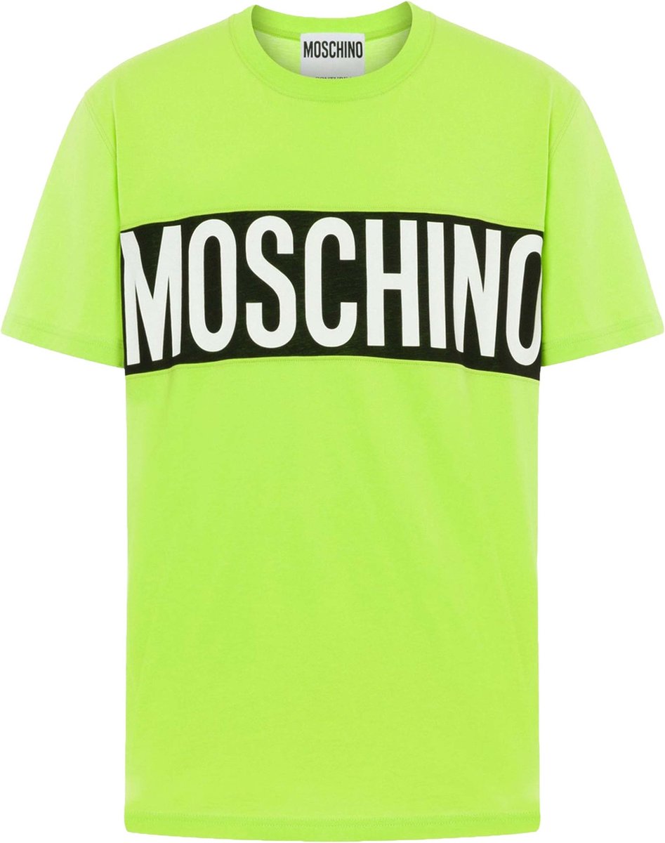 Moschino Heren Logo T-shirt Groen maat 48