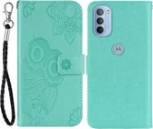 Uilen Book Case - Motorola Moto G31 / G41 Hoesje - Groen