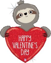Oaktree - Folieballon hart Happy Valentine's Day beer