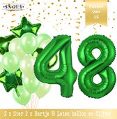 Cijfer Ballon 48 Jaar Groen Forrest Green Boeket * Hoera 48 Jaar Verjaardag Decoratie Set van 15 Ballonnen * 80 cm Verjaardag Nummer Ballon * Snoes * Verjaardag Versiering * Kinderfeestje * Forrest Green* Nummer Ballon 48 * Groen