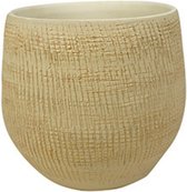 TS Sierpot Ryan crème - Decoratieve pot - 1x Ø 15 x 13 cm
