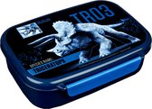 Jurassic World Dinosaurus -Lunchbox/broodtrommel - Triceratops - blauw