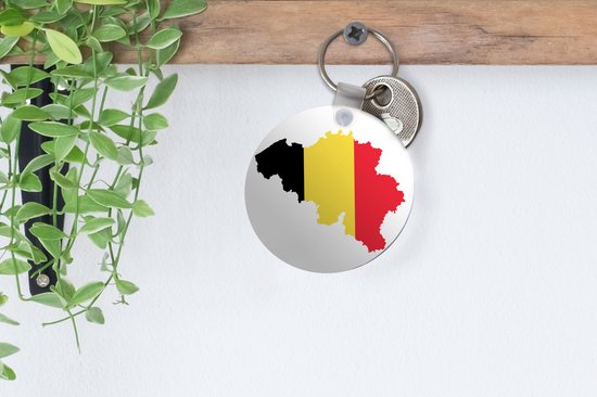 Porte-clés - België aux couleurs du drapeau national - Plastique - Rond