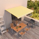 Everest Luifel handmatig uittrekbaar 450x350 cm geel en wit