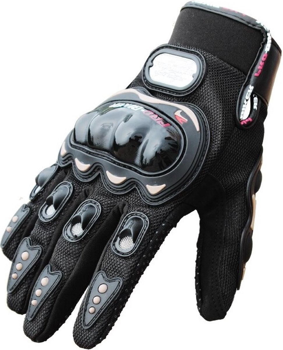Motorhandschoenen - Zwart - Handschoenen Motor & Scooter - Maat M - Touchscreen - Bescherming