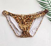 Sexy Luipaard Print Bruin Slip Maat M