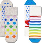 Happy Socks KABS19-9500 Kids Abstract Anti Slip 2-Pack - maat 2-3Y