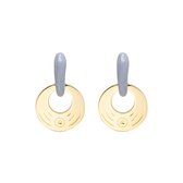 Oorbellen Mystic Circle - Goud - Grijs