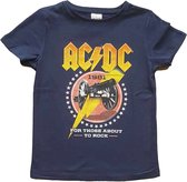 AC/DC Kinder Tshirt -Kids tm 10 jaar- For Those About To Rock '81 Blauw