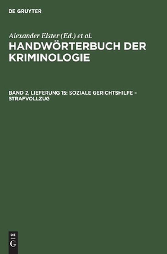 Soziale Gerichtshilfe - Strafvollzug - cover