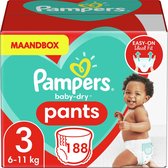Pampers - Baby Dry Pants - Maat 3 - Maandbox - 188 stuks - 6/11KG