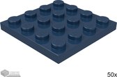 LEGO Plaat 4x4, 3031 Donkerblauw 50 stuks