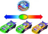 LuxuryLiving - Disney voertuig - Speelgoedvoertuig - Cars Color Changers - 1:55 - Kunststof - groen/geel/paars