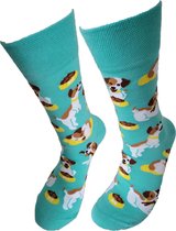 Verjaardag cadeau - Grappige sokken - Jack Russel sokken - Hondsokken - Leuke sokken - Vrolijke sokken – Valentijn Cadeau - Luckyday Socks - Cadeau sokken - Socks waar je Happy van