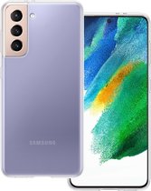 Samsung Galaxy S21 FE Hoesje Transparant Siliconen - Samsung Galaxy S21 FE Case Back Cover Transparant Silicone - Samsung Galaxy S21 FE Hoesje Siliconen Hoes Transparant