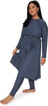 Burkini Saffier petrol blue S van Mykiny Brand, boerkini, Islamitisch badpak/zwempak bestaand uit zwemtuniek, zwem legging en zwem hoofddoek.Islamitische zwempak. Hijab. Maillot de