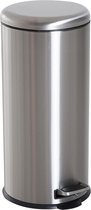HOMdotCOM Pedaalemmer RVS zilver 30L