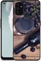 Leuk TPU Backcase OnePlus Nord N100 Telefoonhoesje met Zwarte rand Wijn