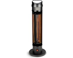 alpina Heater Terrasverwarmer Elektrisch - Infrarood Verwarming met 360 Graden Warmteverdeling - Heaters Elektrisch IP44 Spatwaterdicht - Terrasverwarmer Infrarood 800W voor Binnen en Buiten
