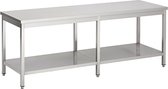 Gastro-Inox RVS Werktafel Met Onderblad, 2900(l)x700(d)x850(h)mm, Gastro-Inox 301.229