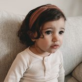 Baby haarband met twist  - brown terry | Bruin | Baby