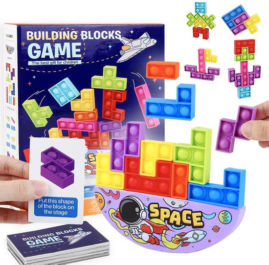 Fidget bouwstenen puzzel - building blocks game - 1 tot 4 personen ...